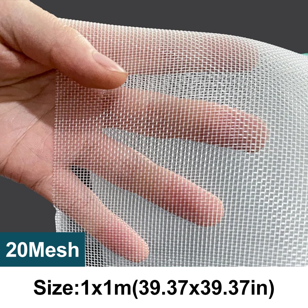 ECYC Ltd 39 x 39 inch Nylon Filter Mesh, Fine Filter Mesh Nylon Fabric Net Material Industrial Nylon Mesh Water Filter Mesh Garden Mesh Netting, 20 Mesh