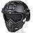 VPZenar Airsoft Helmet, Black Tactical Helmet With Detachable Anti-Fog Gray Goggles, Full Face and Paintball Mask for Cosplay Tactical Gear