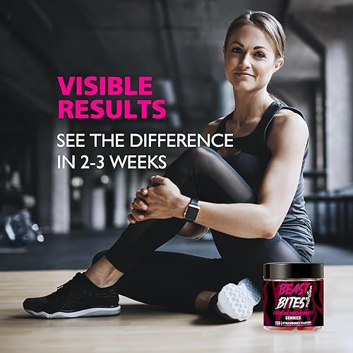 Miniatura 3 de Gomitas de monohidrato de creatina para hombres y mujeres, 0.18 oz de monohidrato de creatina por porción, sin azúcar, vegano, sabor a fresa, 135