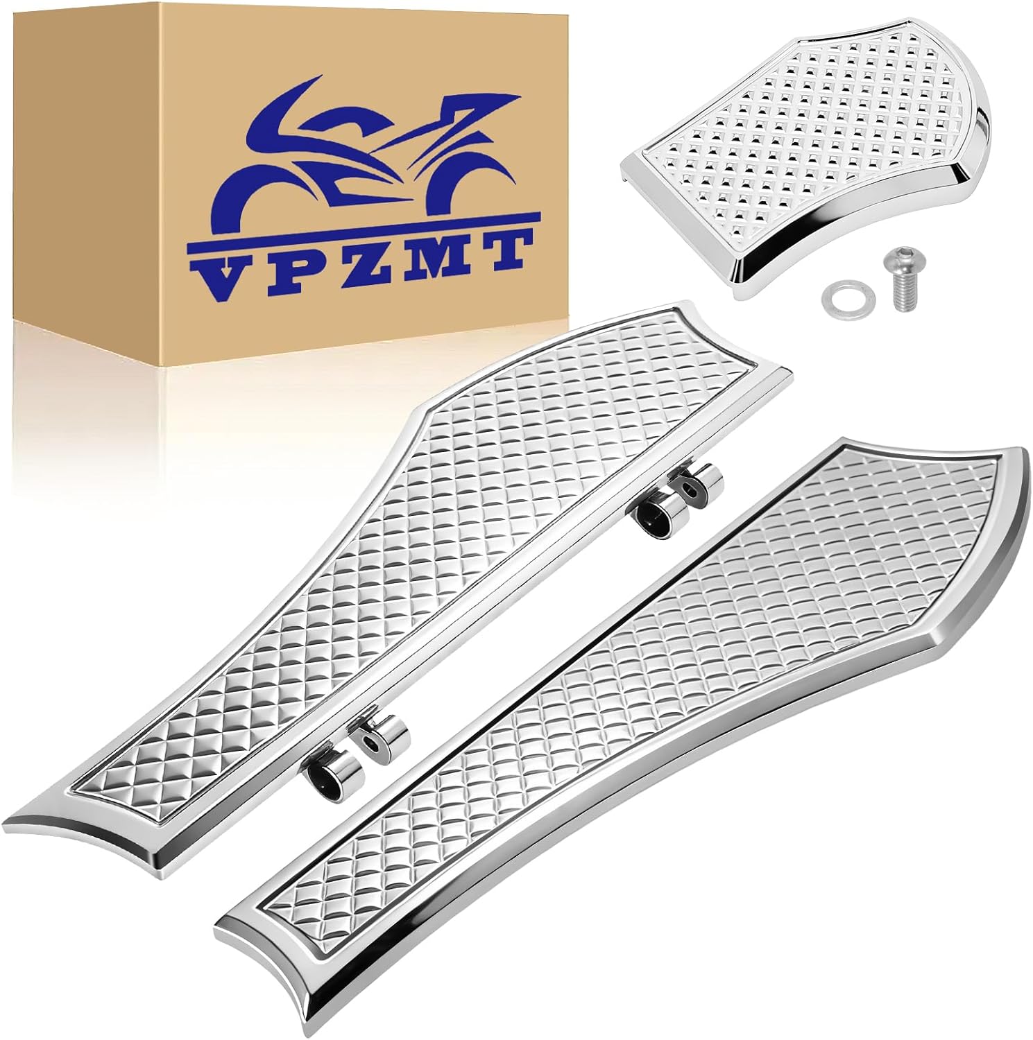 Driver Anti-Slip Stretched Floorboards Foot Board+Brake Footpegs Pedal Pad Cover for Harley Touring Road glide/Street glide/Electra glide/Road king 1986-UP & Softail 1986-2017