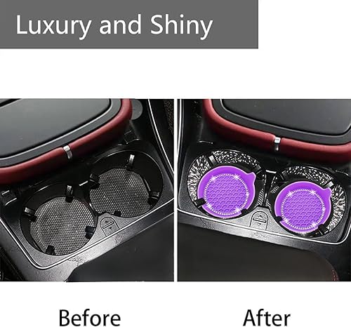 Miniatura 76 de 4 posavasos para auto, accesorios universales para el interior del auto para mujer, silicona antideslizante de 2.75 pulgadas, a prueba de golpes, a