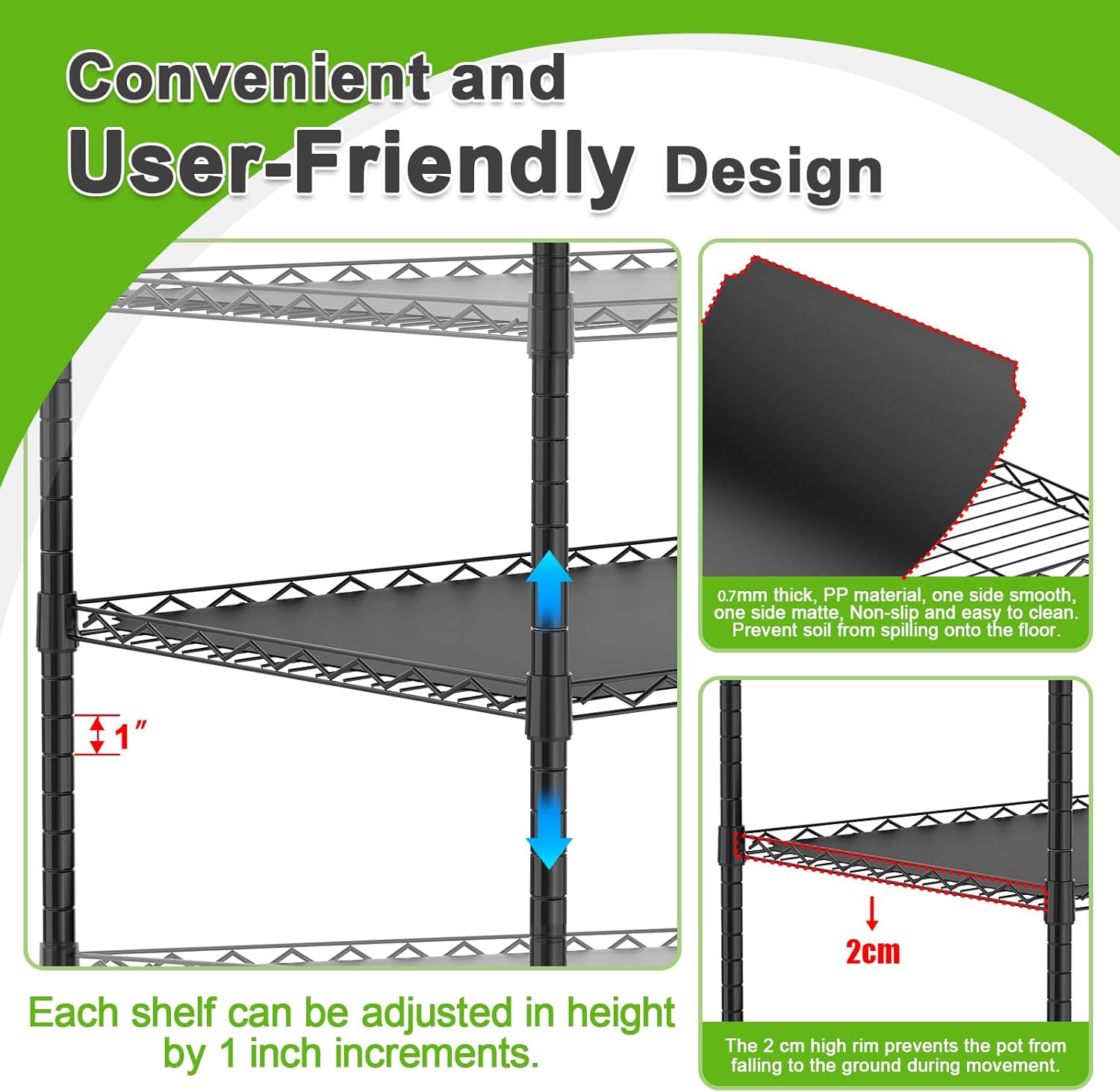 Abimars 4-Tier Greenhouse with Wheels, Height-Adjustable Shelves Metal Plant Shelf with PVC Cover for Seed Starting Trays, Seedling Pots, Plant Pots, 13x29x73inch