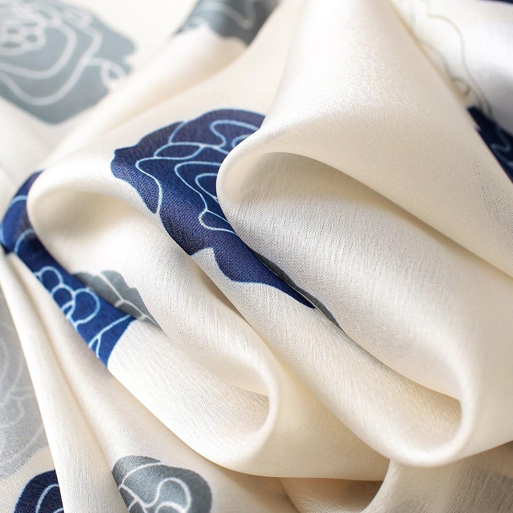 NUWEERIR Womens 100% Large Mulberry Silk Scarf Long Satin Scarf Fashion Lightweight Wraps - Image 3