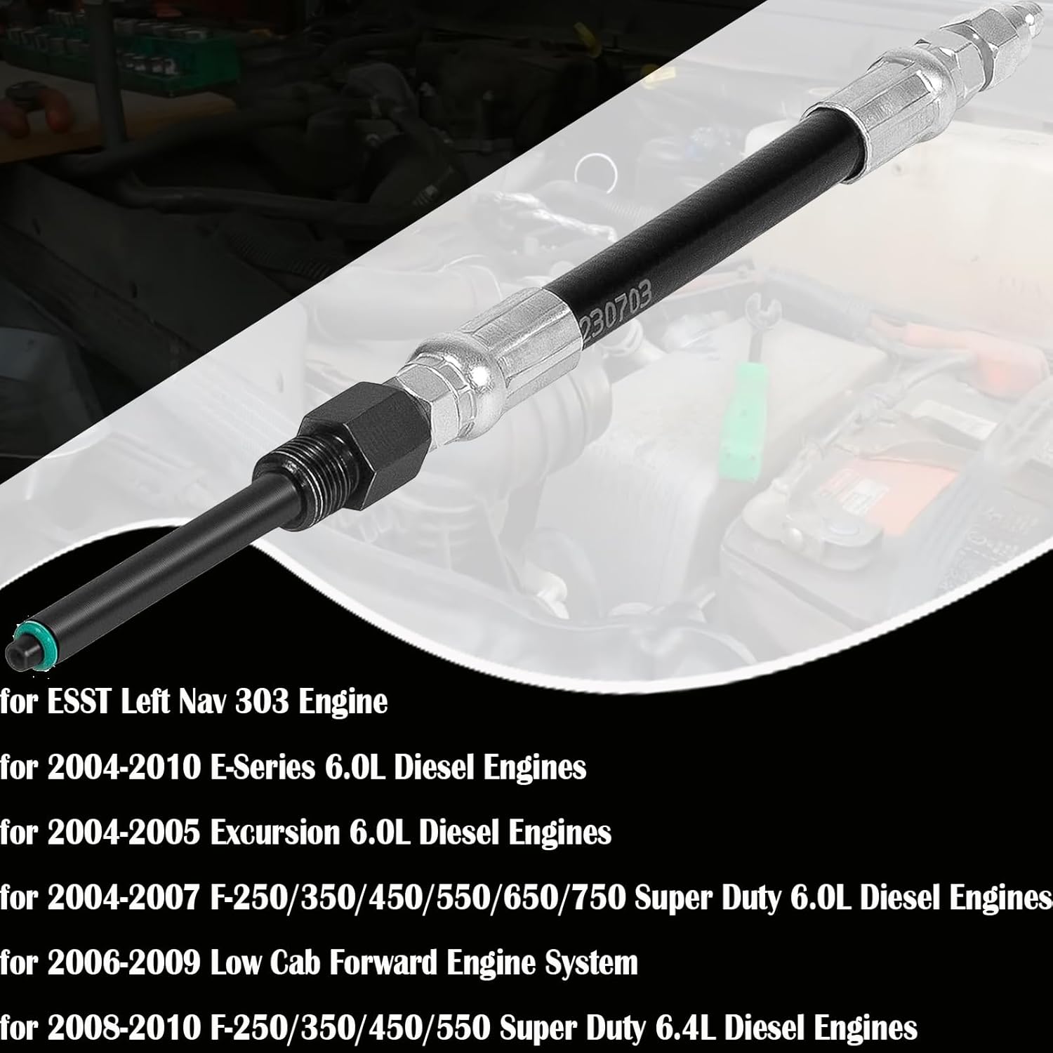 Replace for 6660 303-757 Diesel Compression Tester Adapter Hose Compatible with 2003-2006 Ford Pickups and Vans with 6.0L Powerstroke Diesel Engines