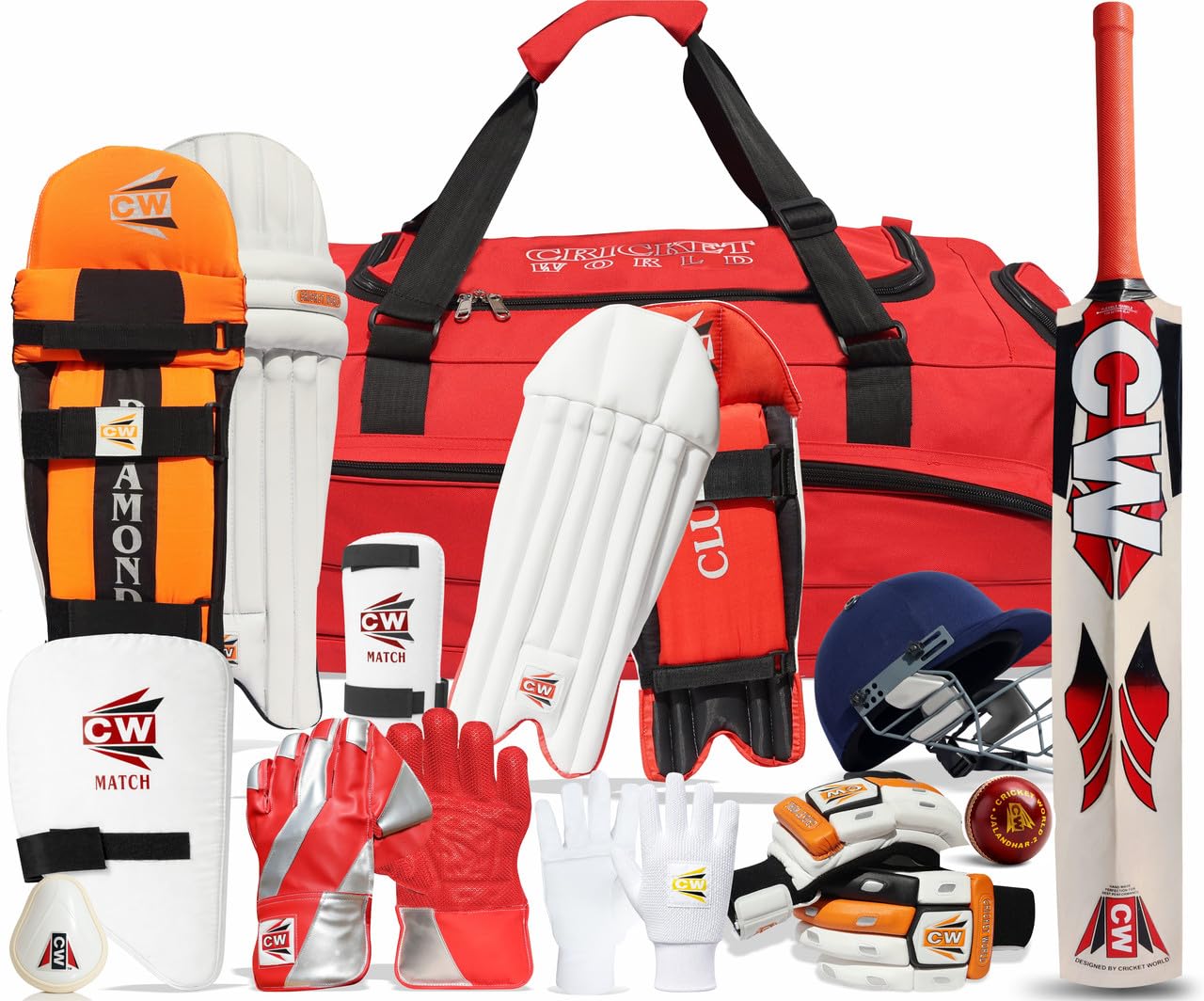 CW Men's Cricket Kit Combo (Red/Black/White)-picture-10