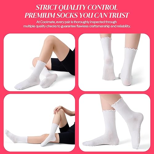 Miniatura 7 de CoolMate 24 pares de calcetines de pilates con empuñaduras para mujer, calcetines de yoga, calcetines antideslizantes para mujer, para