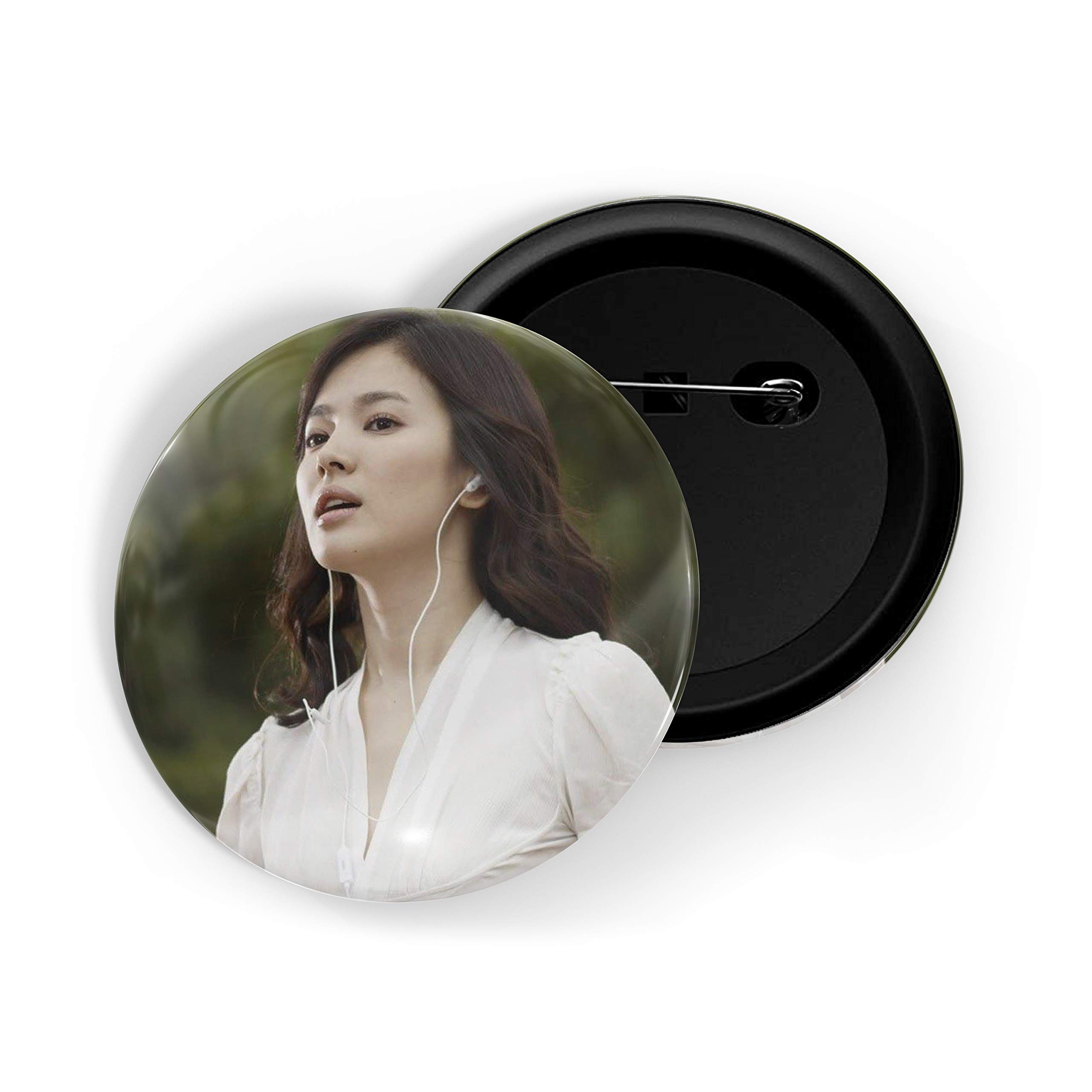 dhcrafts Pin Badges Green Color K-Drama Actress Song Hye Kyo D2 Glossy Finish Design Pack of 1