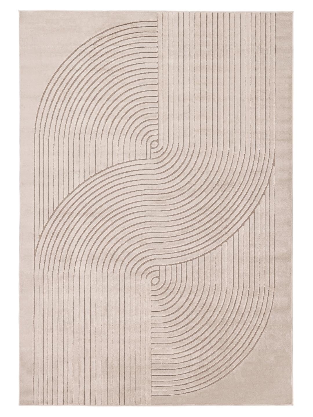 RugVista Crizia, Dywan, Nowoczesne, 160 x 230 cm, Prostokąt, Wysoki, Pokój dzienny, Sypialnia, Czyścić wyłącznie chemicznie, oeko_tex_100, Beżowy