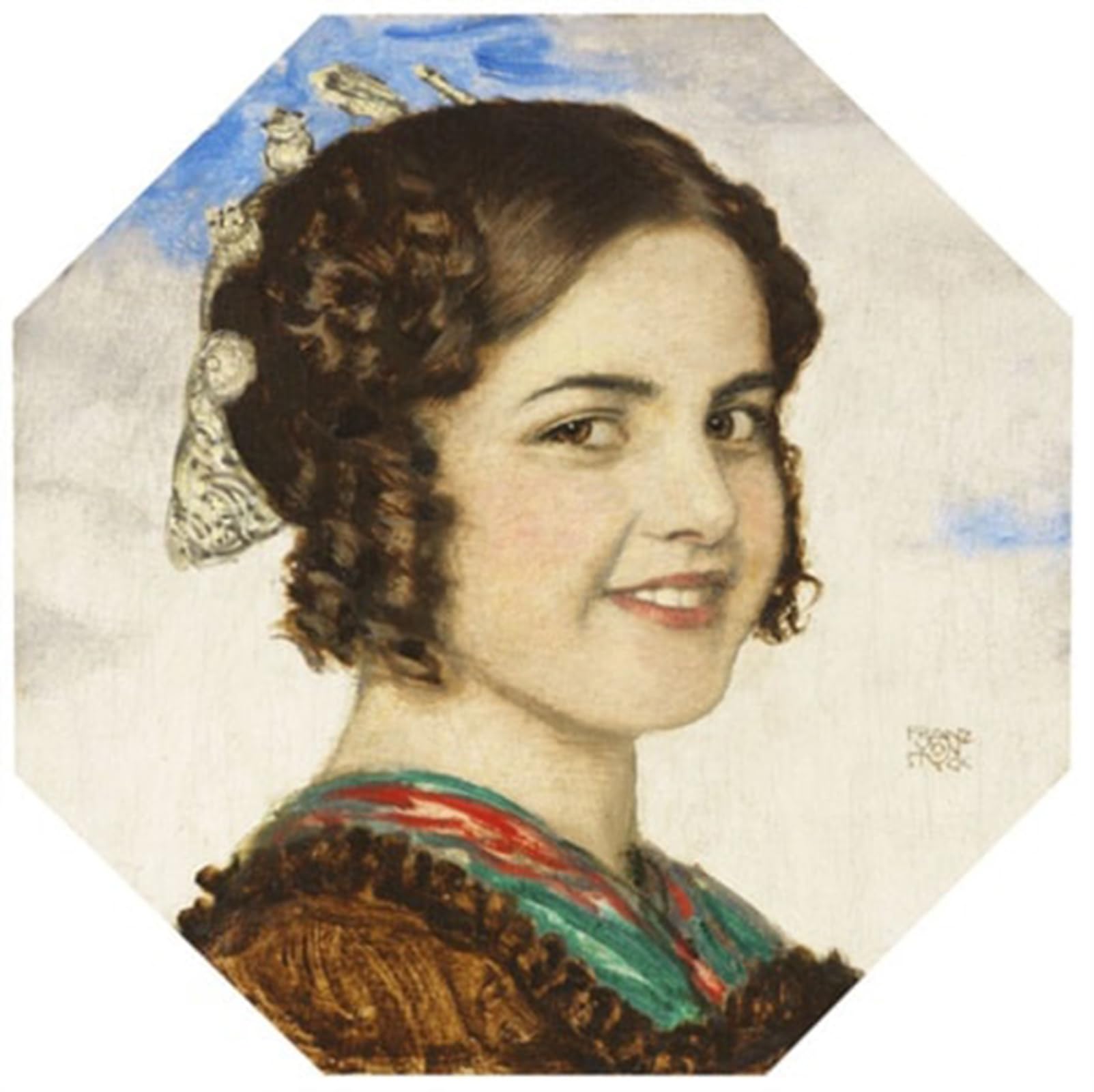 SERENDIPITP Retro Picture Poster Wall Art Pictures Painting Der Tochter Mary by Von Stuck Wall Art Canvas Print for Wall Decor 60x90cm