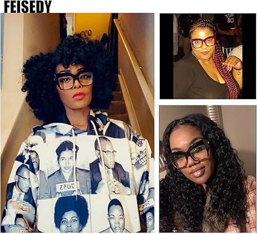 Miniatura 6 de FEISEDY Gafas cuadradas de gran tamaño Marco Gafas Mujeres B2475