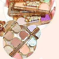 Vista 6 de Paleta de sombras de ojos de 6 colores mate y brillante, sombras de ojos mezclables y duraderas Sombra de ojos mezclable y construible Maquillaje