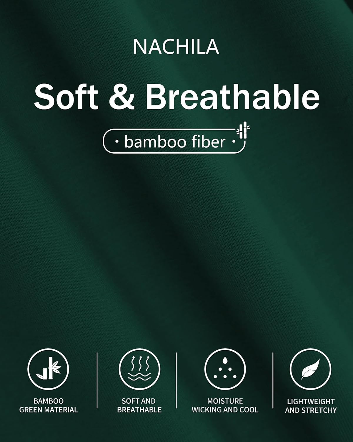 NACHILA Pajamas for Women Long Sleeve Sleepwear Comfy Pants Pajama Set Pleated Pjs with Pocket,Viscose Made from Bamboo - Image 4