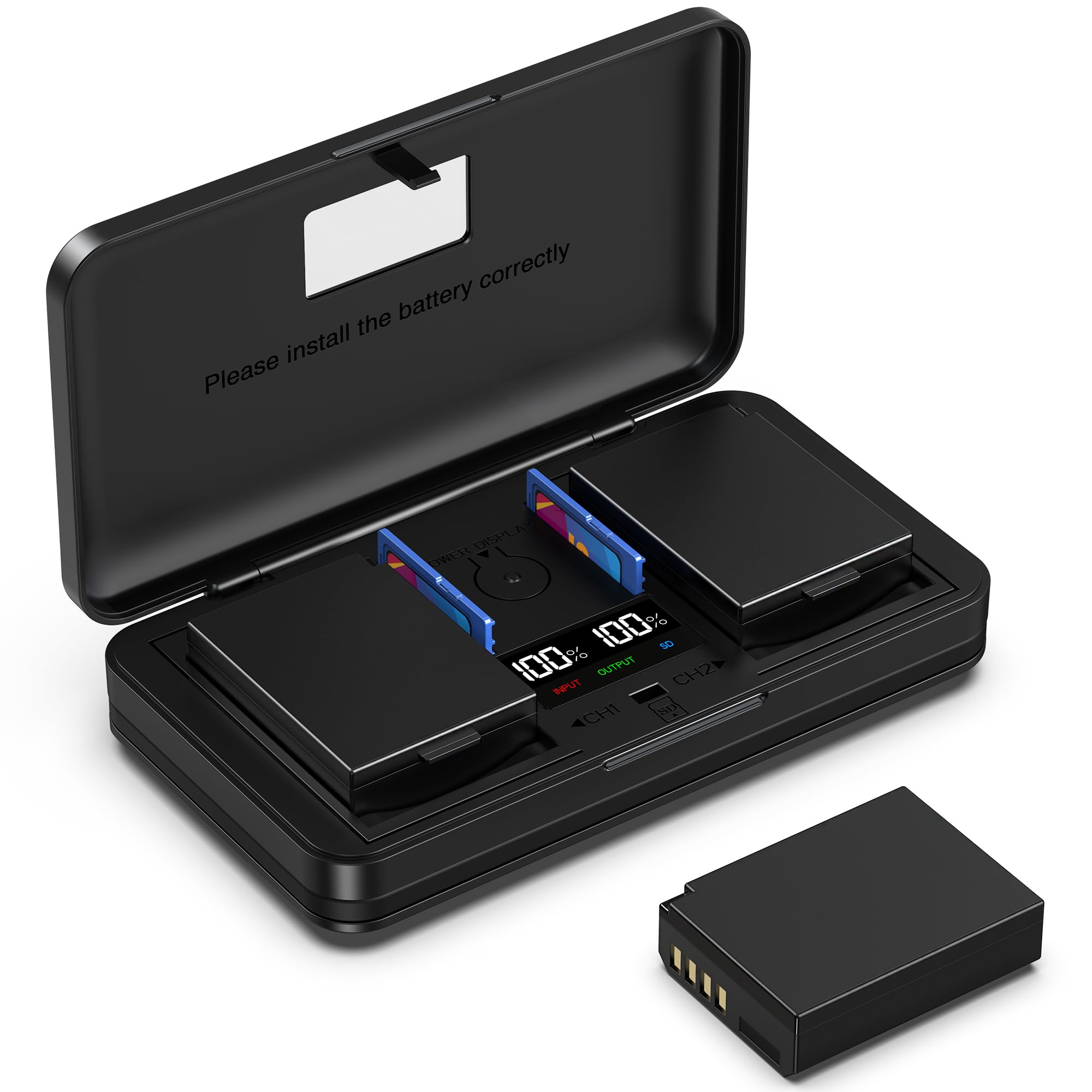 LP-E10 (2200mA) Camera Battery Multifunctional Charger Set (Including Two Batteries) Compatible with Canon EOS Rebel T3/5/6/7/100, X50/70/80/90 4000D 3000D 2000D 1500D 1300D 1200D 1100D