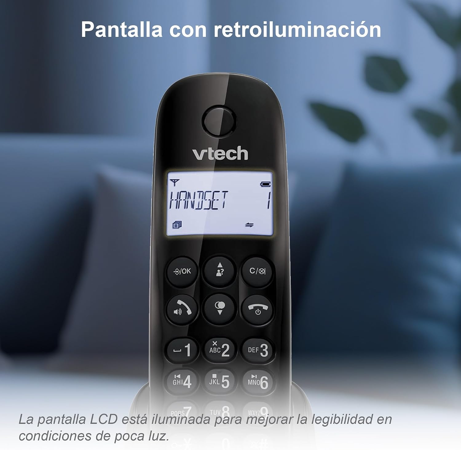 VTech CS1450 Teléfono inalámbrico DECT con contestador automático, función manos libres, bloqueo de llamadas, identificación de llamante/función de llamada en espera,pantalla retroiluminada y modo ECO 11
