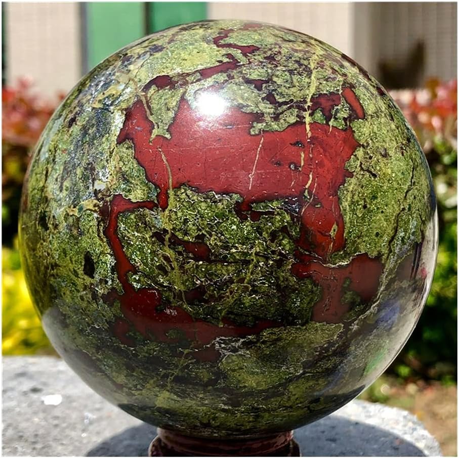 癒しのクリスタル 天然ドラゴンブラッドストーンクッツズクリスタル球ボールヒーリング