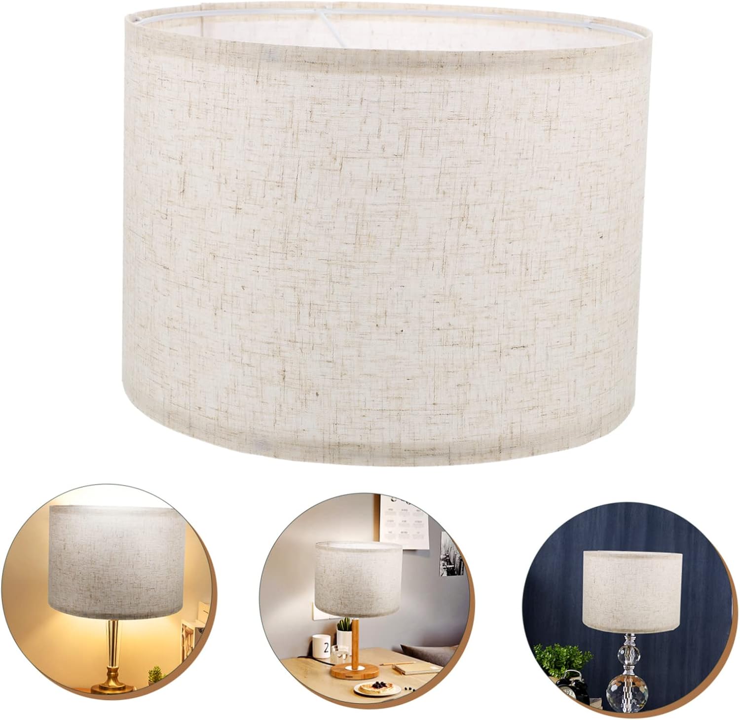 DOITOOL Linen Lamp Shade Small Lampshade for Desk Lamp Ceiling Home Use Fabric Light Cover