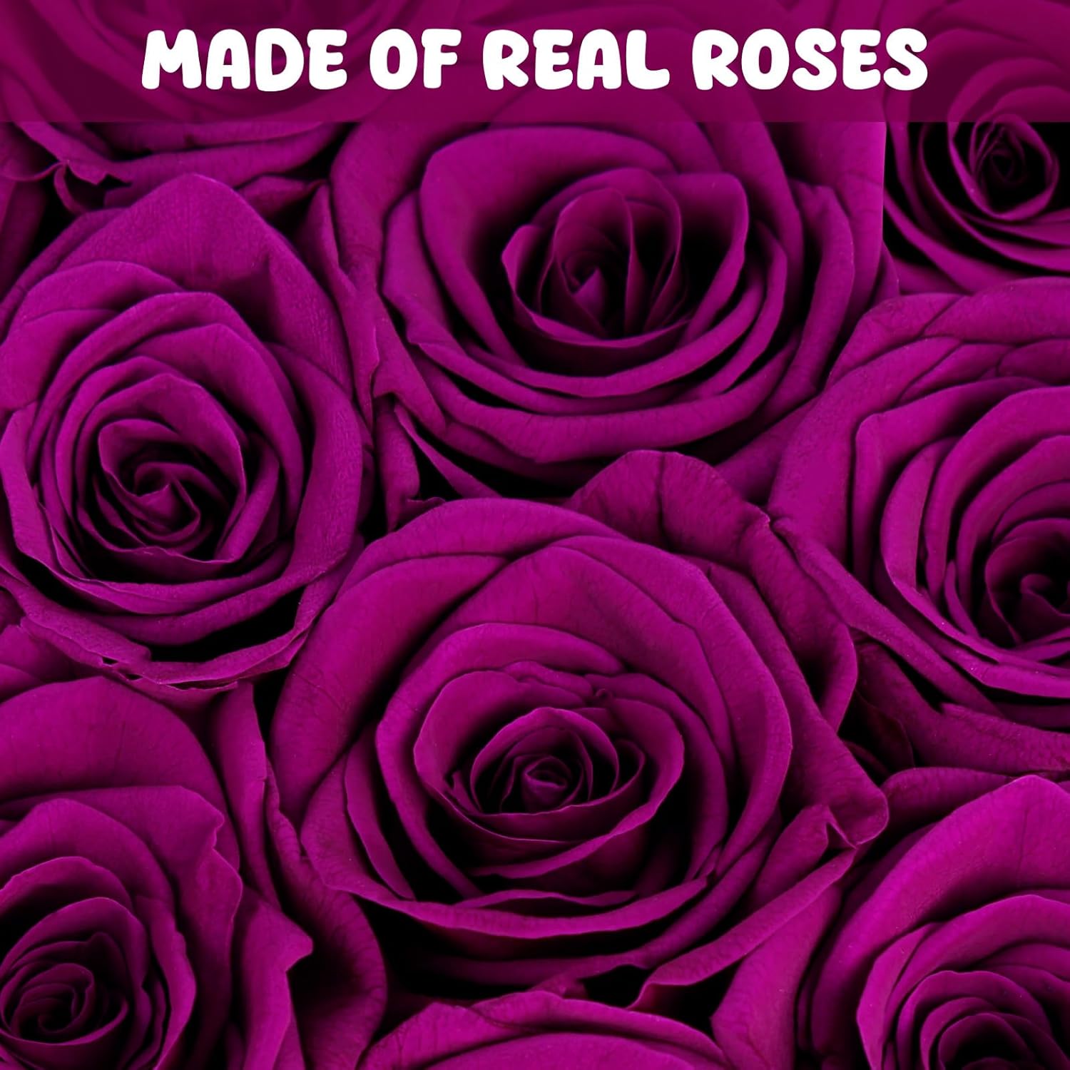 Forever Flowers, 16 Purple Preserved Rose in Heart Shape Box for Delivery Prime,Gifts for Women Grandma Wife Sisiter, Eternal Rose Box Rose Gifts for Mom Birthday - Image 5