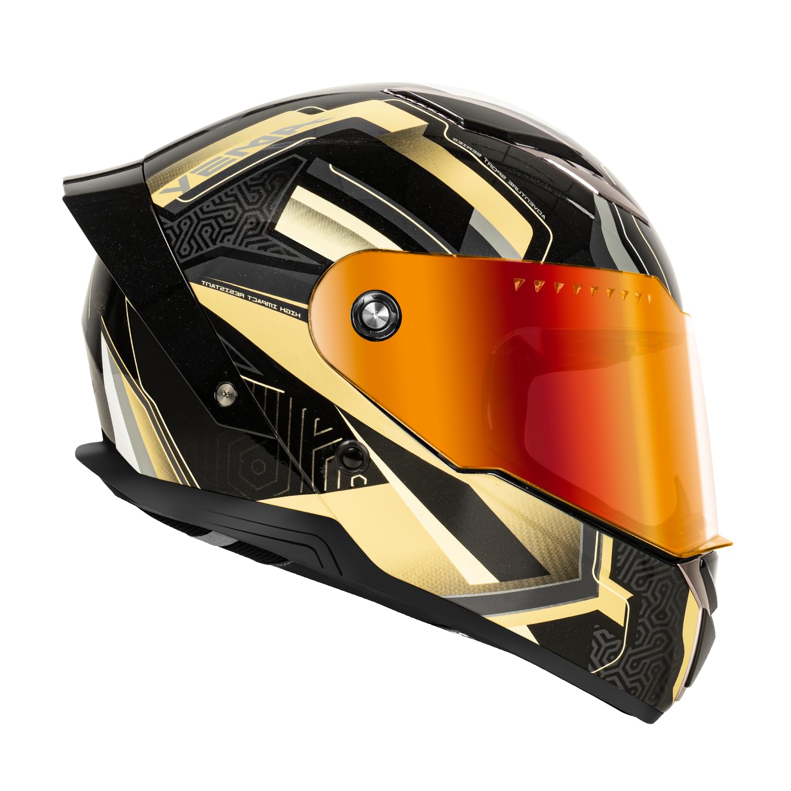 YEMA YM-850 Integralhelm Motorradhelm ECE 22.06, Fullface Helm mit Pinlock Anti-Beschlag & Belüftung, City Tour Helm für Herren und Damen，YM-850