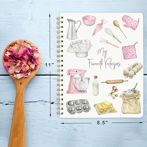 Miniatura 2 de ceiba tree Libro de recetas en blanco para escribir en tus propias recetas, cuaderno de cocina diario de 8.5 x 11 pulgadas con calcomanías para