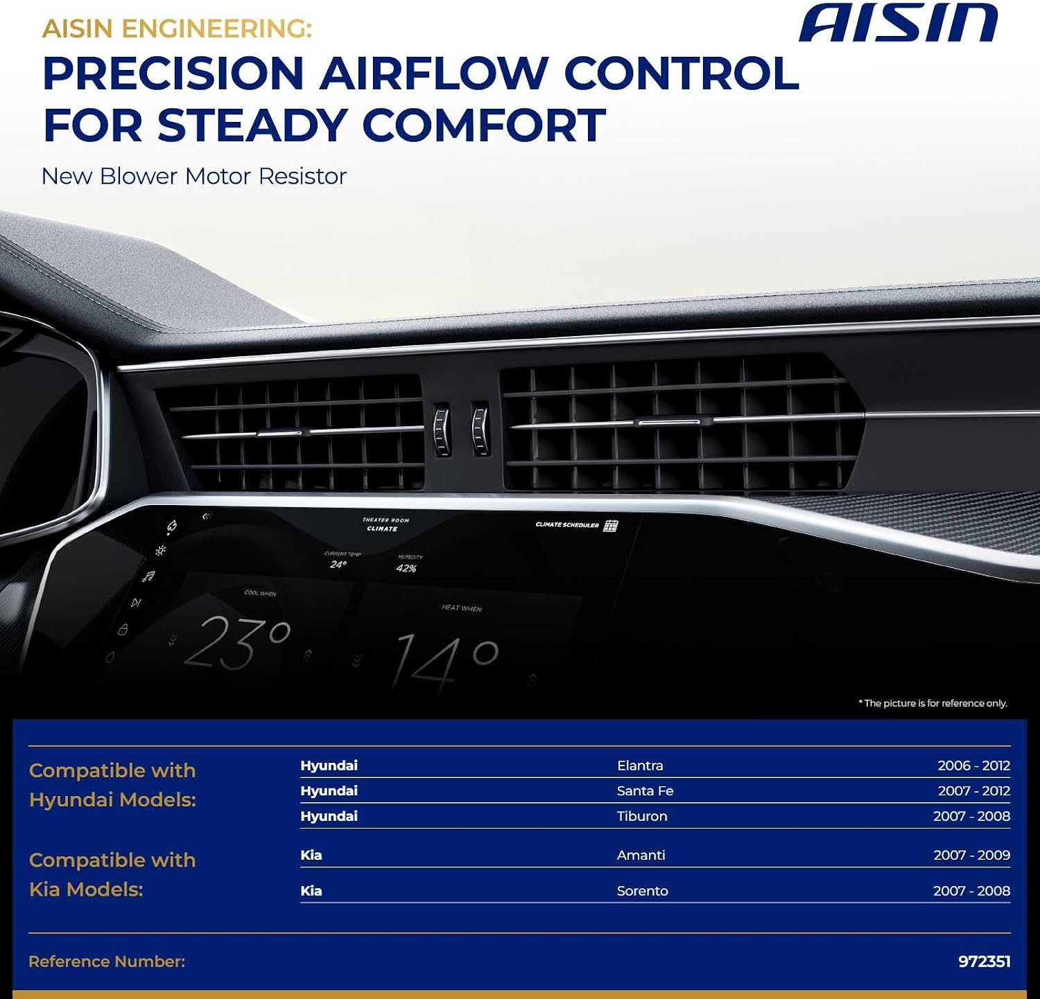 AISIN AFTERMARKET BMRAZ-00260 HVAC Blower Motor Resistor Kit