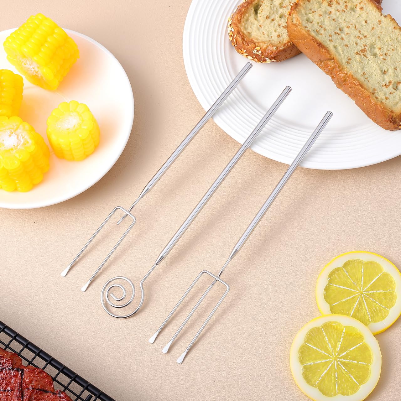 3Pcs Chocolate Dipping Tools, Stainless Steel Truffle Candy Dipping Tools Set, Baking Supplies Stainless Steel Fondue Fork, Cooking Supplie for Home Bakers Dishwasher Safe — Amazon image 9