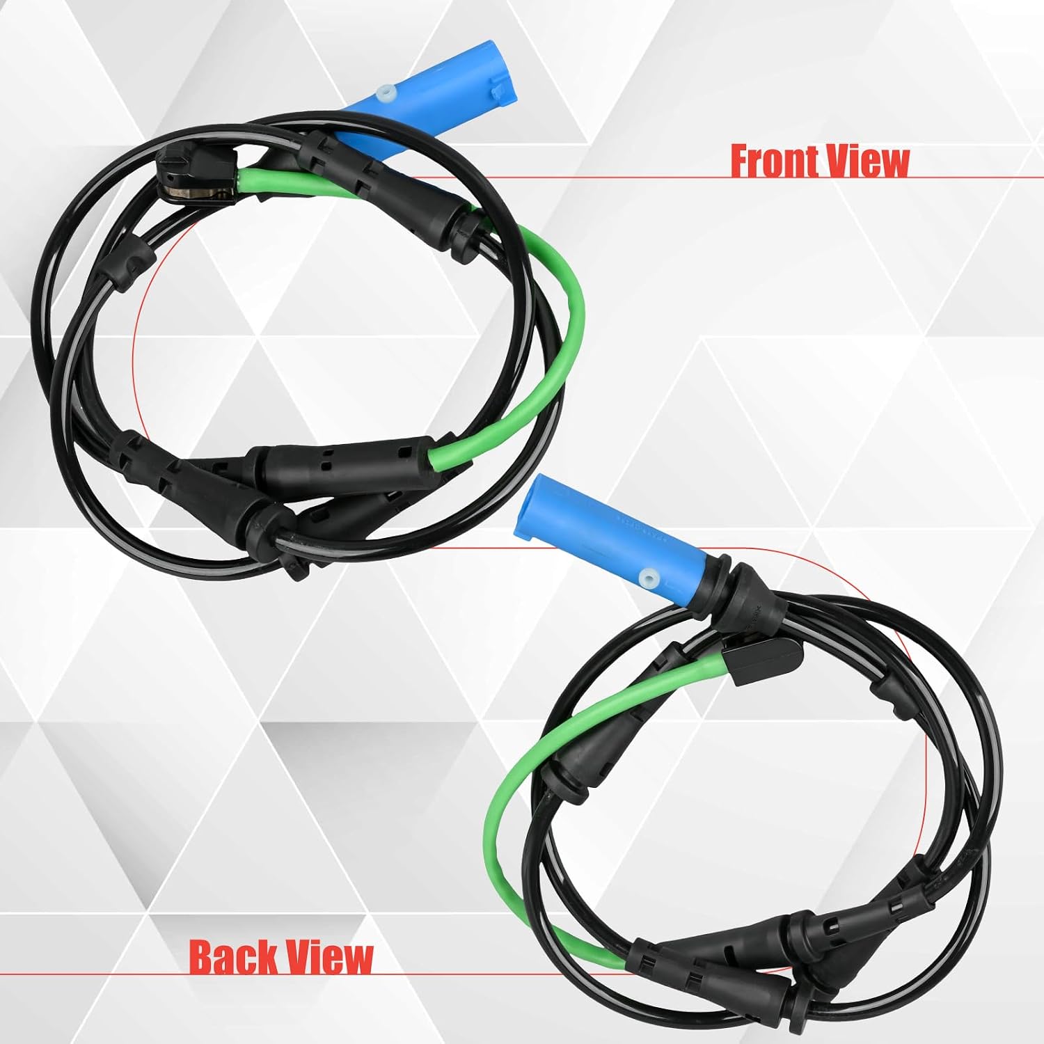 34356861808 Rear Brake Pad Wear Sensor Compatible with 530e 530i 540i 740i 750i 840i Alpina B7 M5 M8 M550i M760i M760Li M850i xDrive