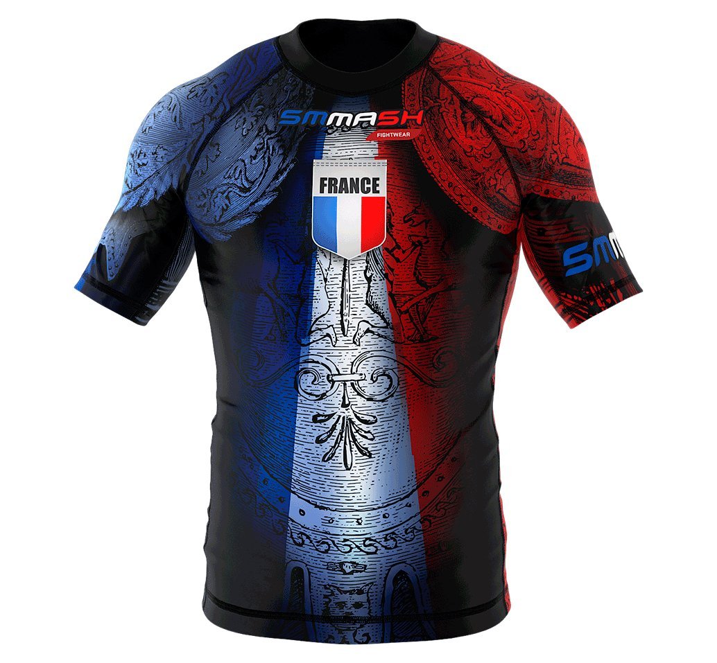 SMMASH Helion Rashguard Hombre Manga Corta, Camisetas Hombre para MMA, Artes Marciales, Krav Maga, BJJ, K1, Karate, Material Transpirable y Antibacteriano — view 34