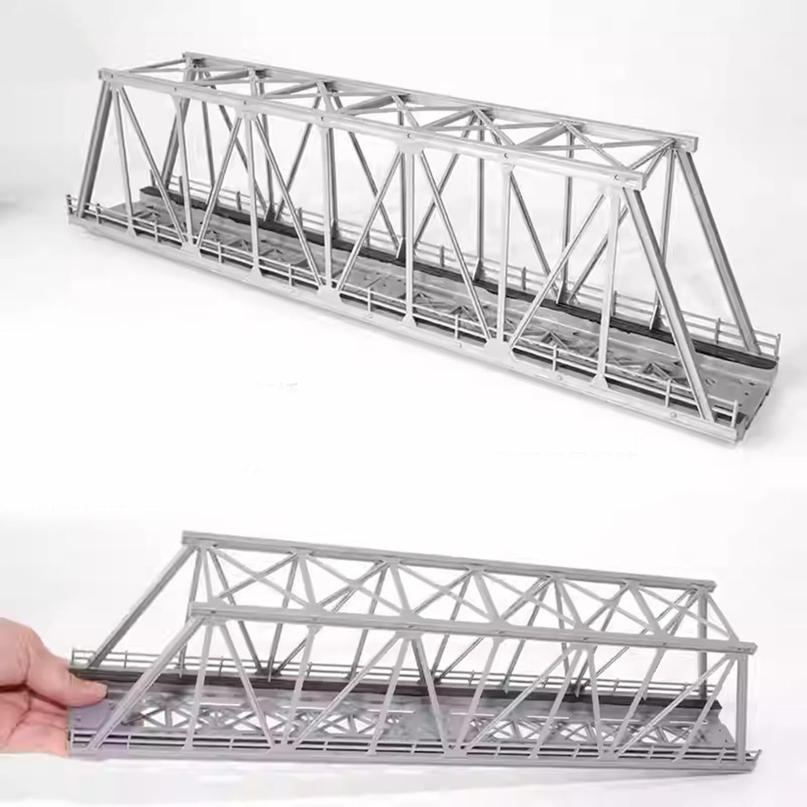 Ponte a Traliccio in Scala HO 1/87, Modello per Ferrovie in Miniatura, Doppio Binario, 40.7cm (16.02")