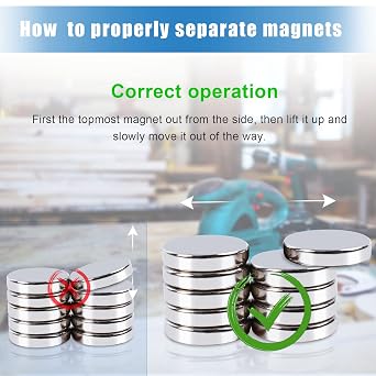 30 Pcs Neodymium Disc Small Magnets, 15 mm x 3 mm Tiny Magnets for Whiteboard Dry Erase Board Office Crafts Fridge, Mini Round Rare Earth Magnets for DIY Building Scientific Models