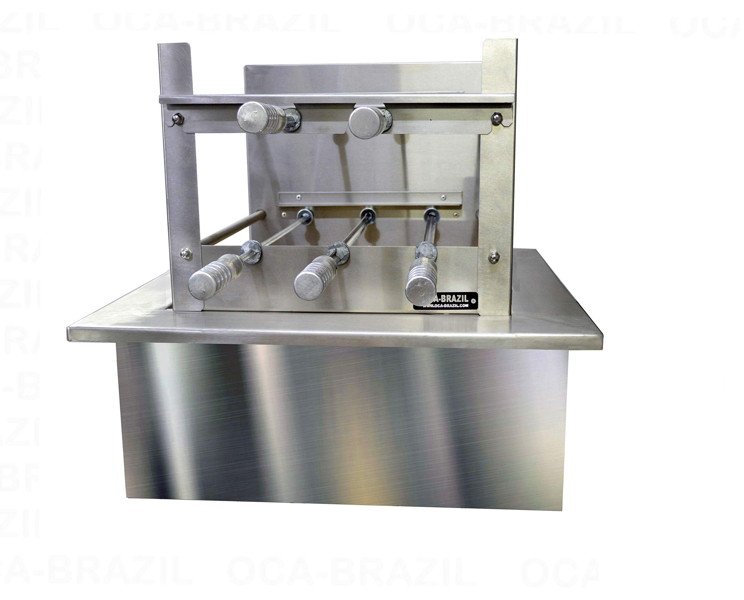 Brazilian BBQ Charcoal Grill with Firebox - 5 Skewers - Oca-Brazil