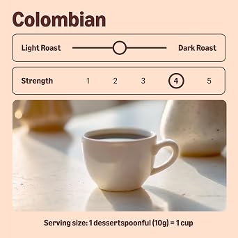 by Amazon Colombian Roast and Ground Coffee, Single Origin, Medium Roast, 1.36Kg (6 Packs of 227g), Rainforest Alliance Certified
