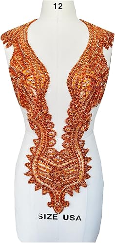 Miniatura 10 de Apliques hechos a mano de cristal en encaje, cuentas de diamantes de imitación de costura, parches de lentejuelas, accesorios de decoración de lujo