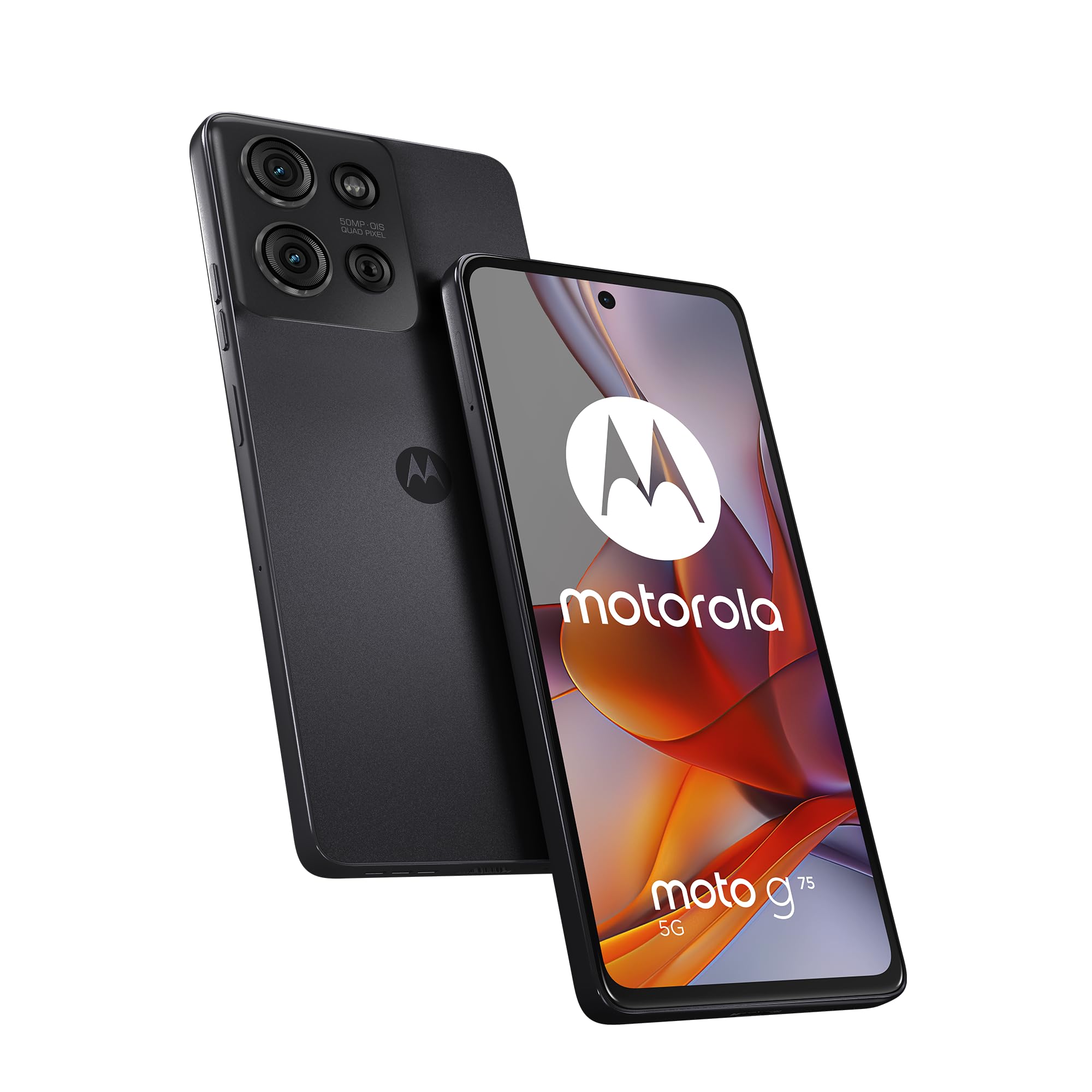 moto g75 5G (8/256GB, display 6.78" FHD+ 120Hz, 50MP+8MP+Sensore antisfarfallio, Qualcomm Snapdragon 6 Gen 3, selfie 16MP, 5000mAh, ricarica rapida 30W, Android 14), Charcoal Grey