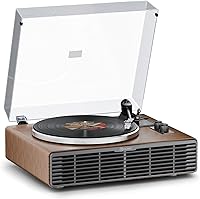 Vista 1 de Vinyl Record Player, All-in-one Record Player with Built-in Speakers, Bluetooth Turntable for High Fidelity Sound, Aux-in Functionality, 2 Speed