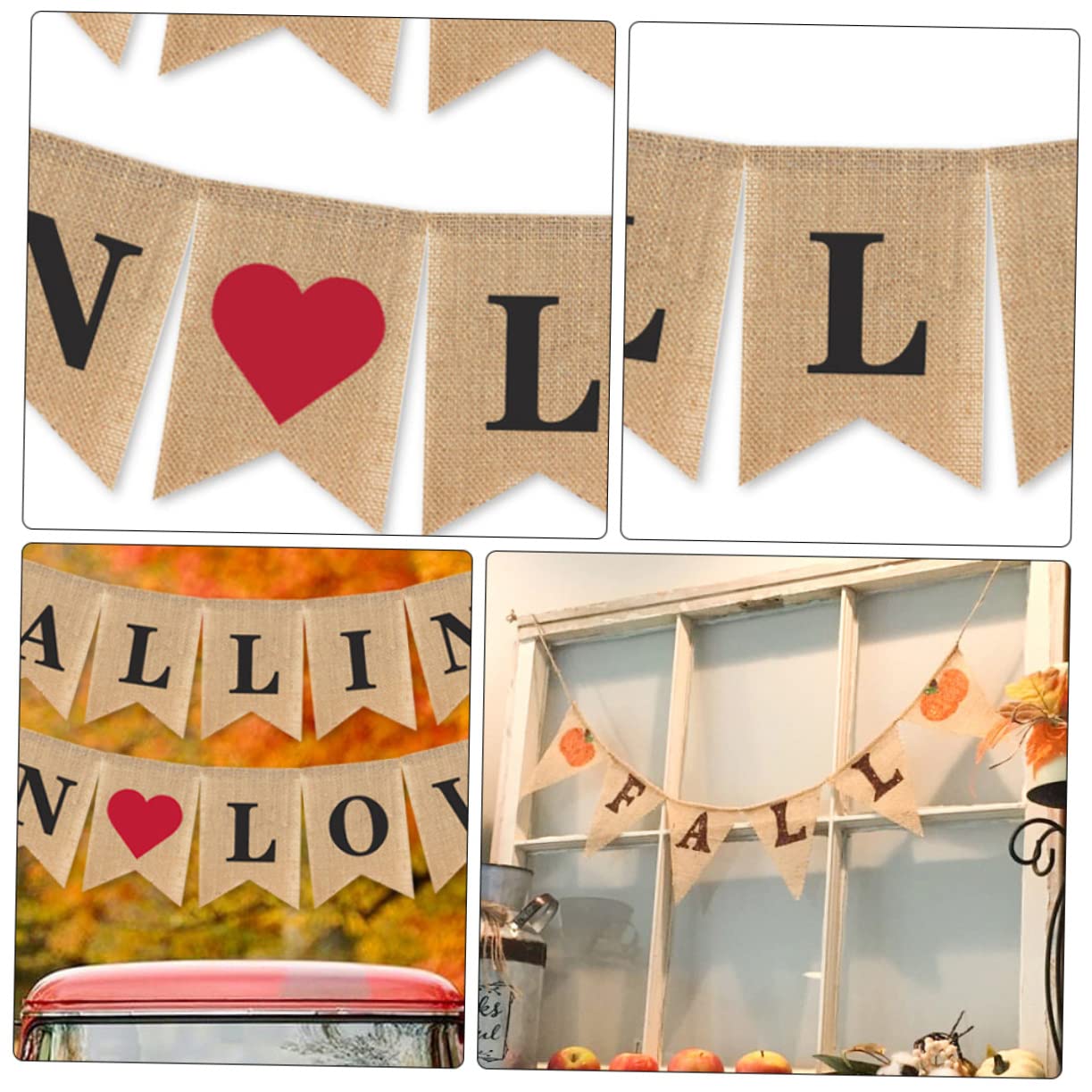 TOPBATHY 3stücke Hochzeitsbanner Aus Leinen Dekorative Wimpel Für Hochzeiten Feiern Handmade Khaki Für Garten Innenräume Für Hochzeitsfotos Rustikale Eleganz