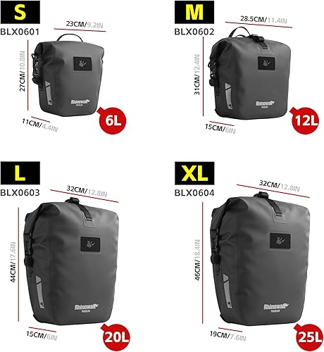 Miniatura 2 de Rhinowalk Bolsa de alforja de bicicleta 20L impermeable Bolsa de bicicleta Motor Alforja Mochila Bolsa de hombro Bolsa de viaje Bolsa de viaje