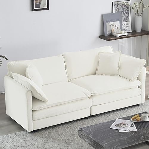 NordStorm Sofá modular en forma de L beige de 111.5 pulgadas para sala de estar, sofá modular y moderno y contemporáneo de 4 asientos para