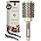 AIMIKE Round Hair Brush, Nano Thermal Ceramic & Ionic Tech, 2.1 Inch Barrel with Boar Bristles for Enhanced Texture, Golden, Hair Drying, Styling, Curling and Shine + 4 Free Clips