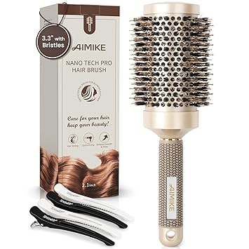 AIMIKE Round Hair Brush, Nano Thermal Ceramic & Ionic Tech,