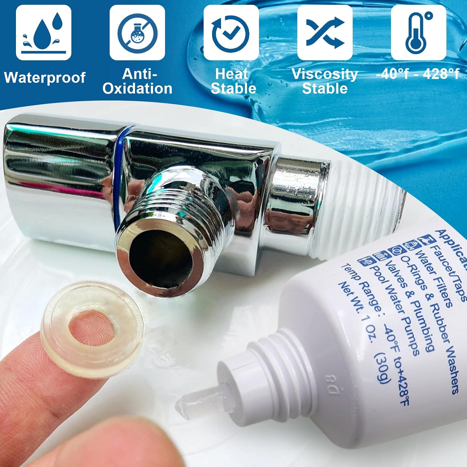 ZDBB Graisse en silicone pour joints toriques, joint en caoutchouc transparent, étanche, d - Mise en situation et utilisation
