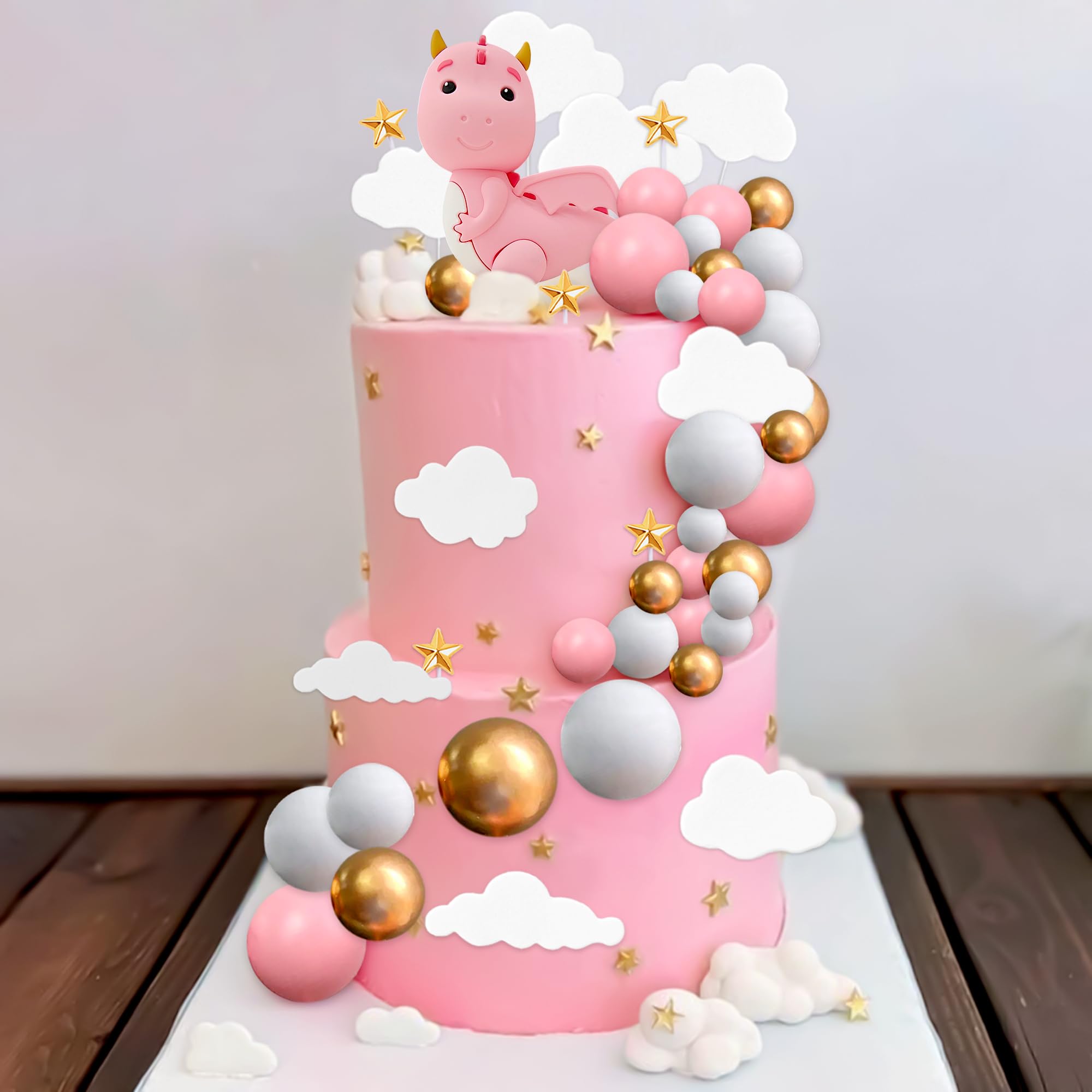 JeVenis Dragon Cupcake Toppers Magical Dragon Cake Decorations Fantasy Party Supplies for Baby Shower Birthday Party Supplies - Image 7