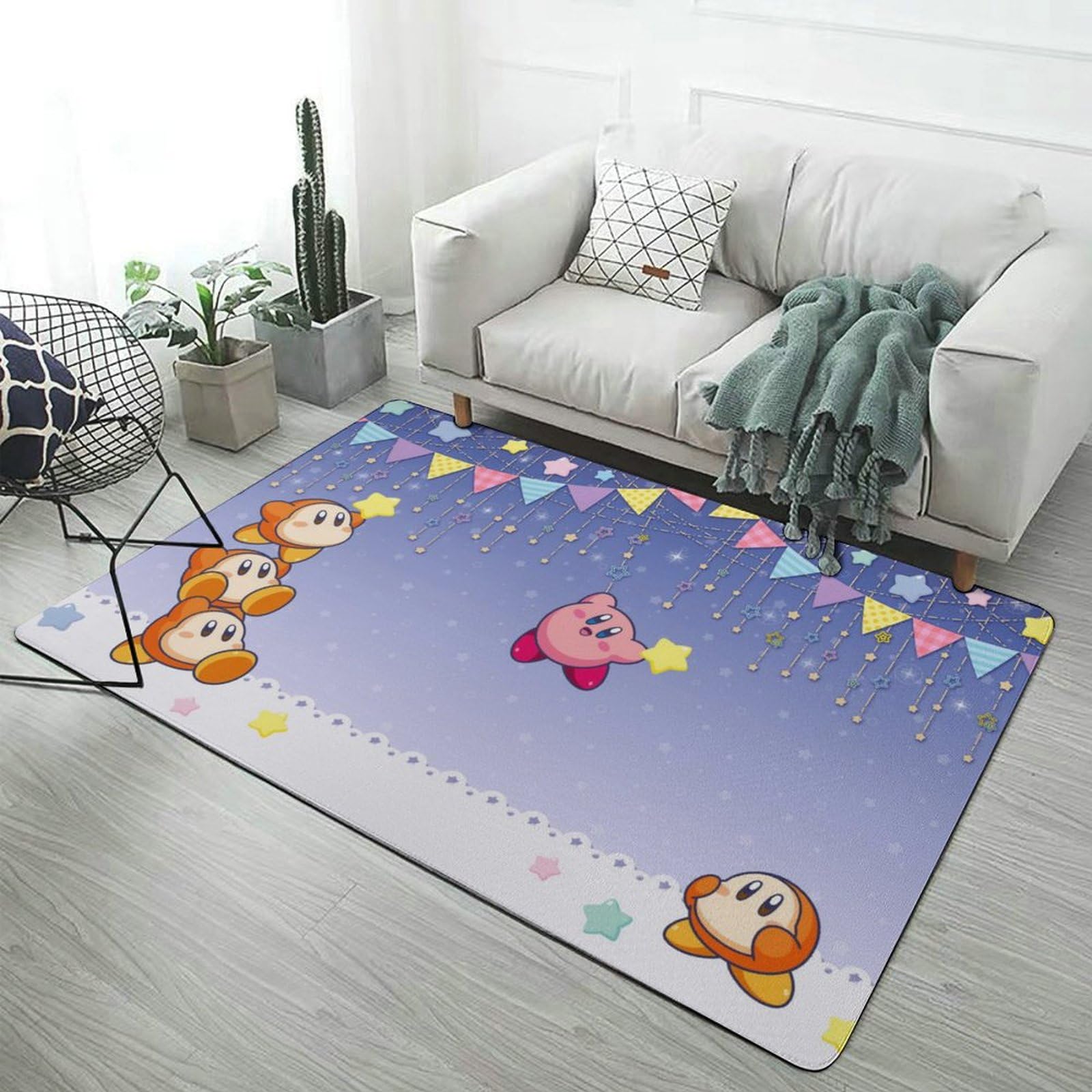 高品質 カーペット   洗える ラグ 滑り止め 寝室B Amazon｜星のカービィ カーペット 滑り止めマット 洗えるラグマット
