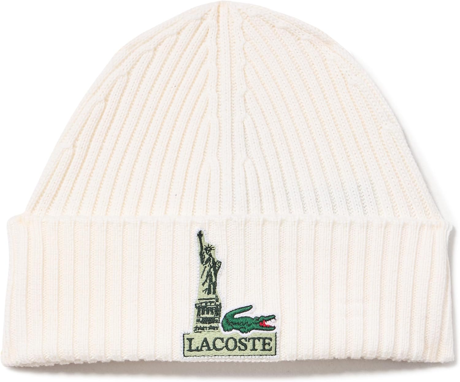 Lacoste Unisex-Adult New York Wool Badge Beanie