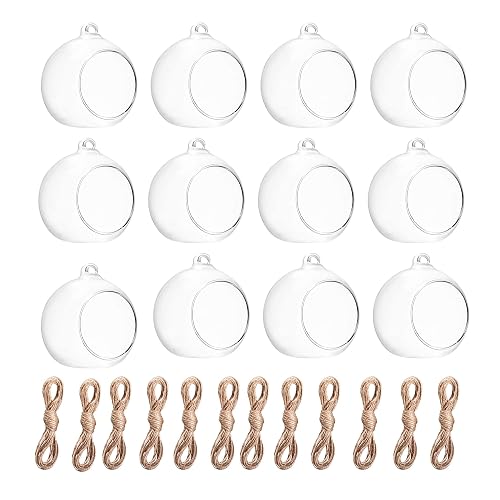 Hanging Glass Candle Holder, Globe Glass Tea Light Holder, Hanging