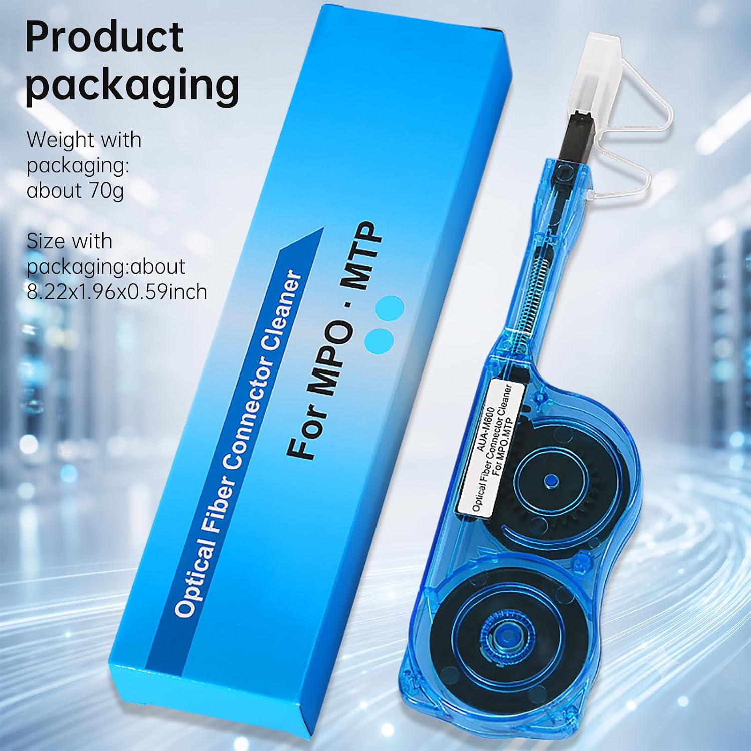 3 Pcs Fiber Optic Cleaner Pen for MTP/MPO Connector - Blue
