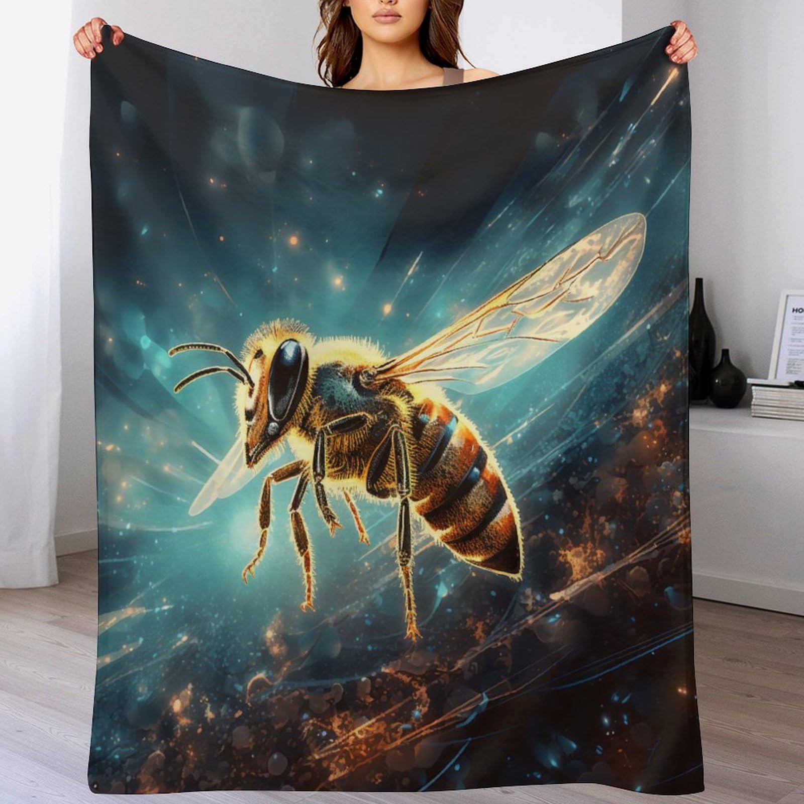 Couvertures lit flanelle abeille contre le froid sur votre canapé