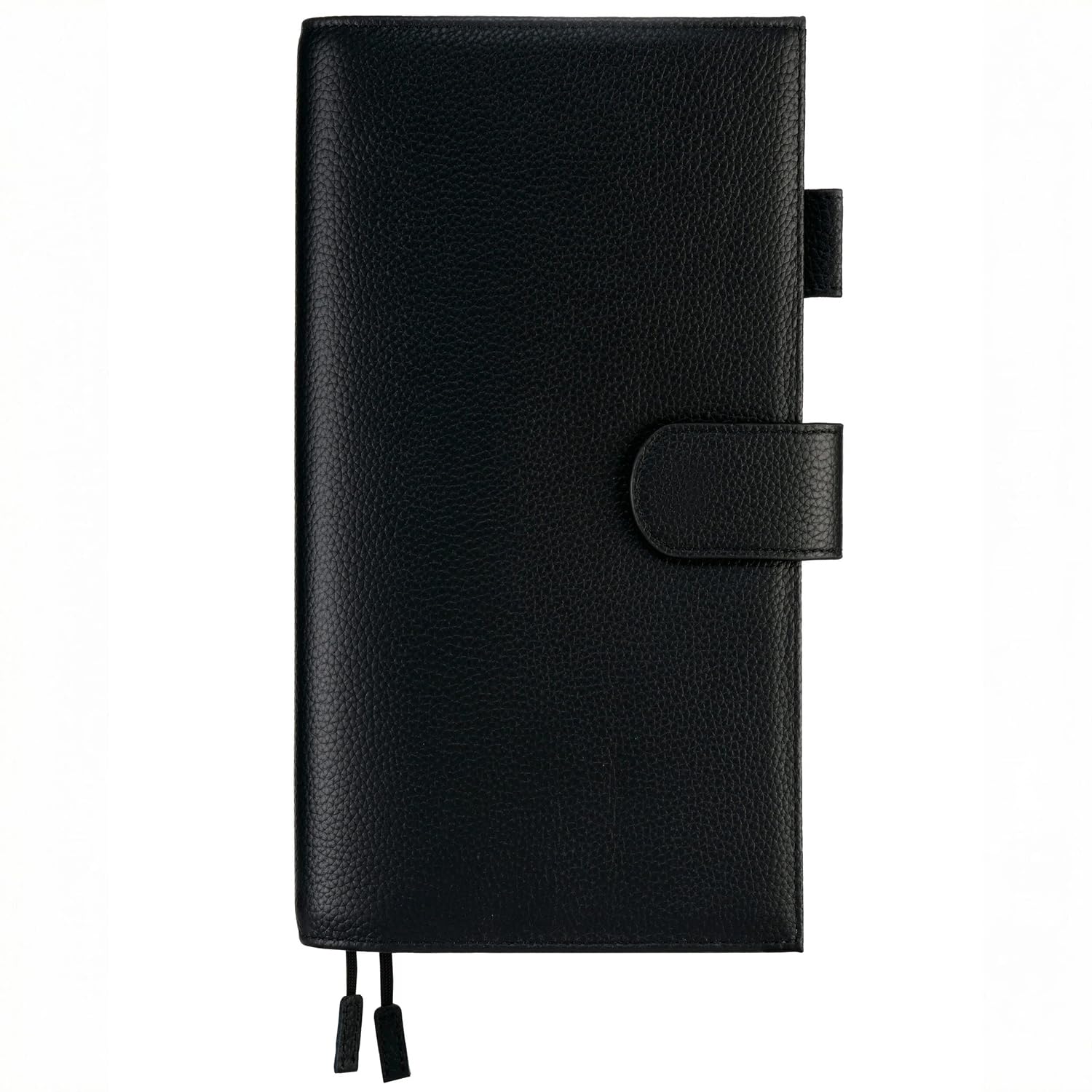 Hobonichi Weeks/Weeks Mega - Custodia in pelle con passante per penna, scomparti per carte, tasca posteriore e segnalibri, colore: nero