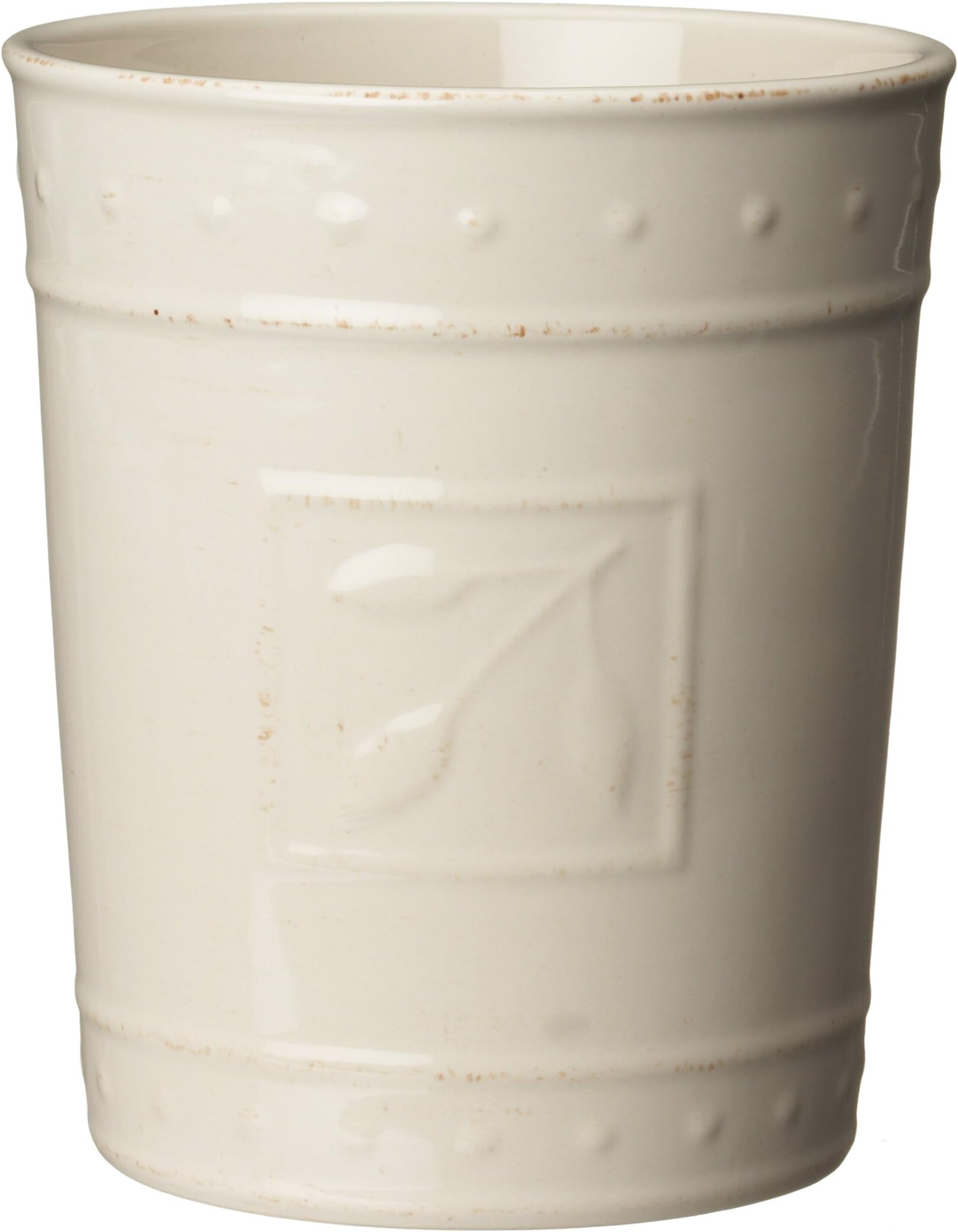 Sorrento Collection Tool Jar, Ivory Antiqued Finish