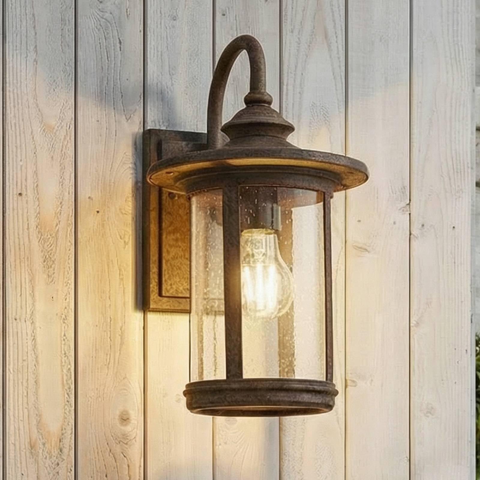 Lindby Wandlampe außen Laterne rostfarben, Wandleuchte aussen Aussenleuchte IP23 Außenlampe 1x E27 ohne Leuchtmittel Außenbeleuchtung Hauswand Garten