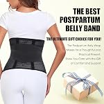 MAMODY Postpartum Belly Wrap Waist Cincher – C Section Recovery Belt | Post Partum Women Belly Belt, Abdominal Binder After Pregnancy Postpartum Belly Band After Birth Brace (Black, S/M)